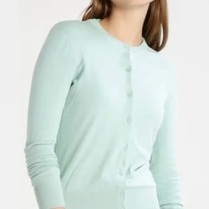 J. Crew Light Green Button-Up Cardigan